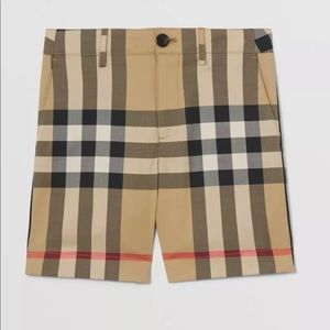 Check Stretch Cotton Tailored Shorts